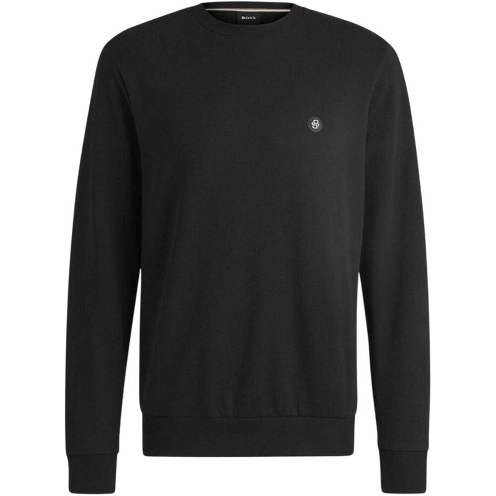 Boss Mens Patch Crew Neck Sweatshirt / Black